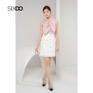Chân váy tweed trắng SIXDO (White Mini Tweed Skirt)