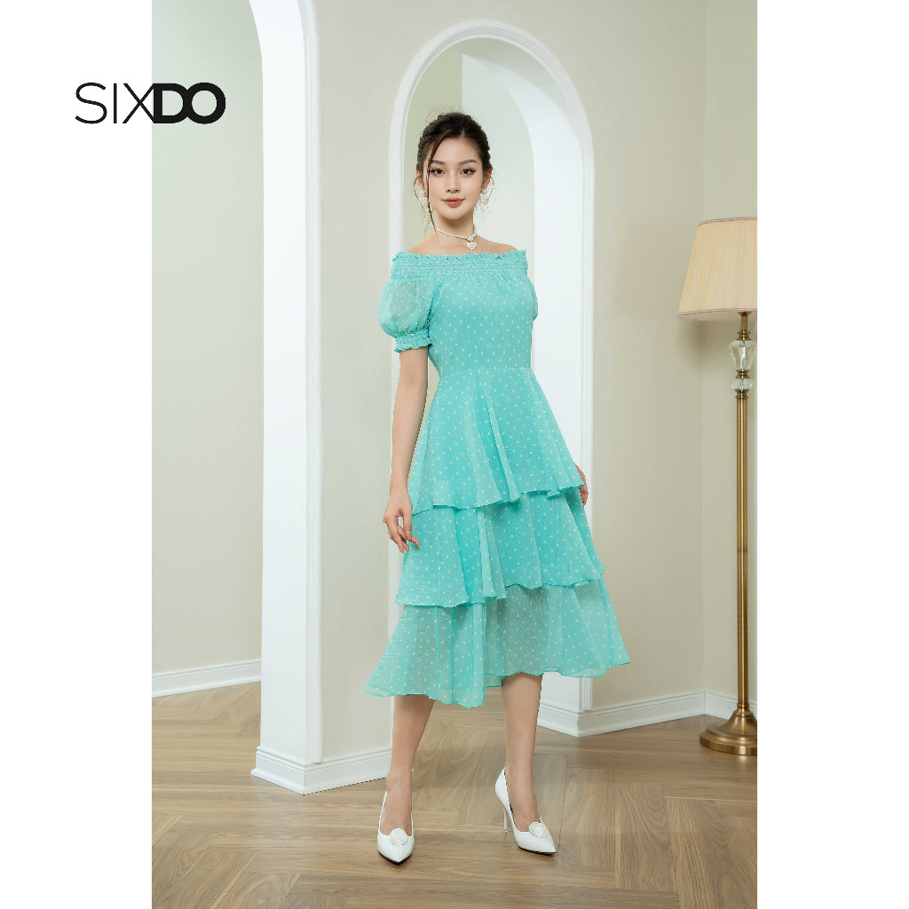 Đầm voan chấm bi (Polka Dot Midi Voile Dress)
