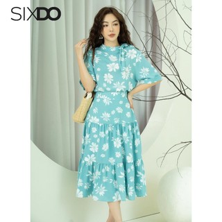 Áo lụa hoa tay lửng SIXDO (Floral Silk Top)