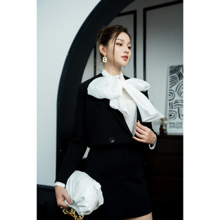 Chân váy dệt thoi đen SIXDO (Black Mini Woven Skirt)