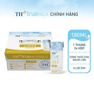 [LIVESTREAM] Thùng 24 hộp sữa tươi tiệt trùng vị tự nhiên TH true MILK GOLD dành cho người lớn tuổi 180m