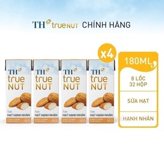 Combo 4 lốc sữa hạt hạnh nhân TH true NUT 180 ml (180 ml x 16)