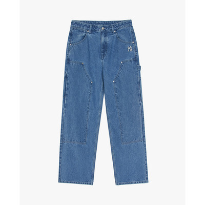 MLB - Quần jeans nam ống rộng Basic Small Logo_3LDPB0251-50INS