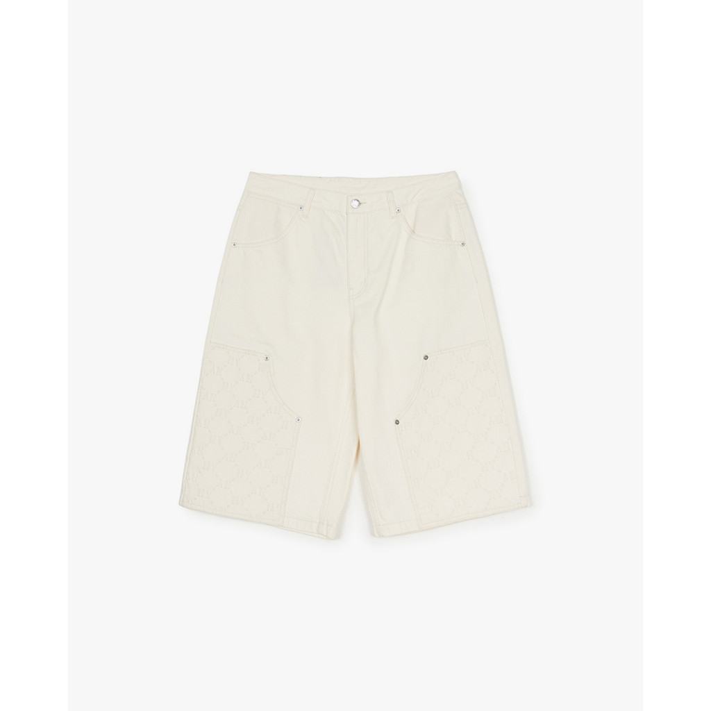 MLB - Quần short jeans nam Diagram Monogram Embossed 3LDPM0253-50CRD