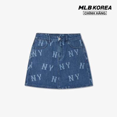 MLB - Chân váy denim mini phom chữ A Basic Multi Megalogo Print_3FDSB0143-50INS