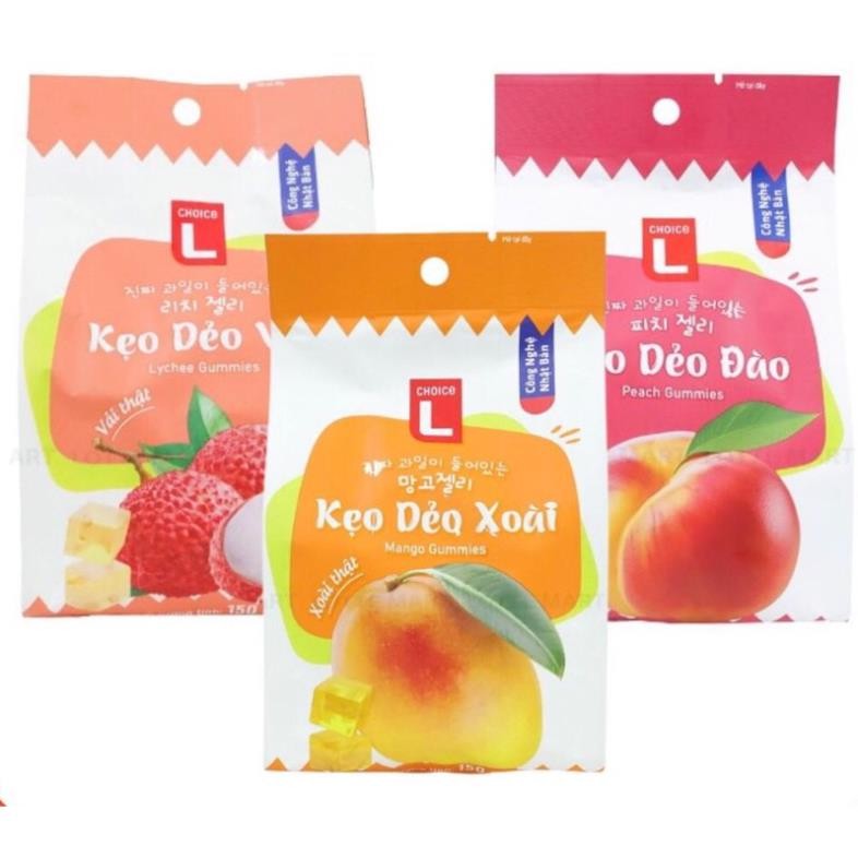 Kẹo Dẻo Xoài/ Kẹo Dẻo Đào/ Kẹo Dẻo Vải Choice L Gói 150G