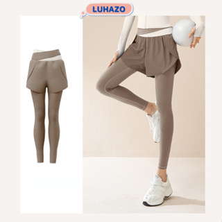 Quần tập gym nữ LUHAZO đi bộ thể thao set quần áo chơi pickleball quần dài vải cao cấp co giãn MK047