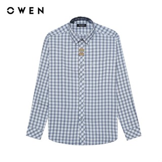 OWEN - Áo sơ mi dài tay Regularfit AR240503DT màu Xám chất liệu Viscose-Polyester