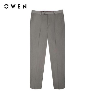 OWEN - Quần tây Carrot Fit QCAT231736 màu Be chất liệu TR Spandex