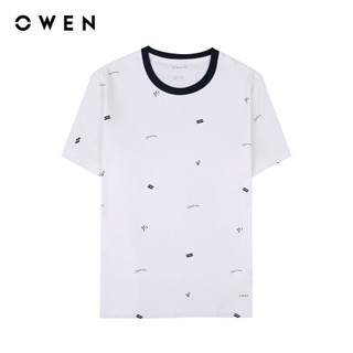 OWEN - Áo thun nam Tshirt ngắn tay Body Fit TSN233241 màu Trắng chất liệu COTTON MODAL
