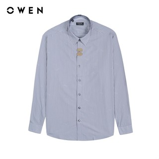  OWEN - Áo sơ mi dài tay Slim Fit AS230608D màu Ghi chất liệu Bamboo 