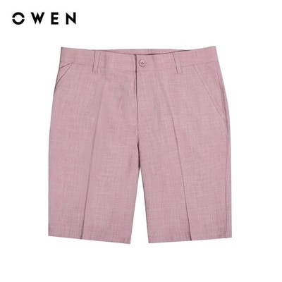 OWEN - Quần short Slim Fit ST231280 màu Hồng chất liệu Tencel-Rayon-Spandex