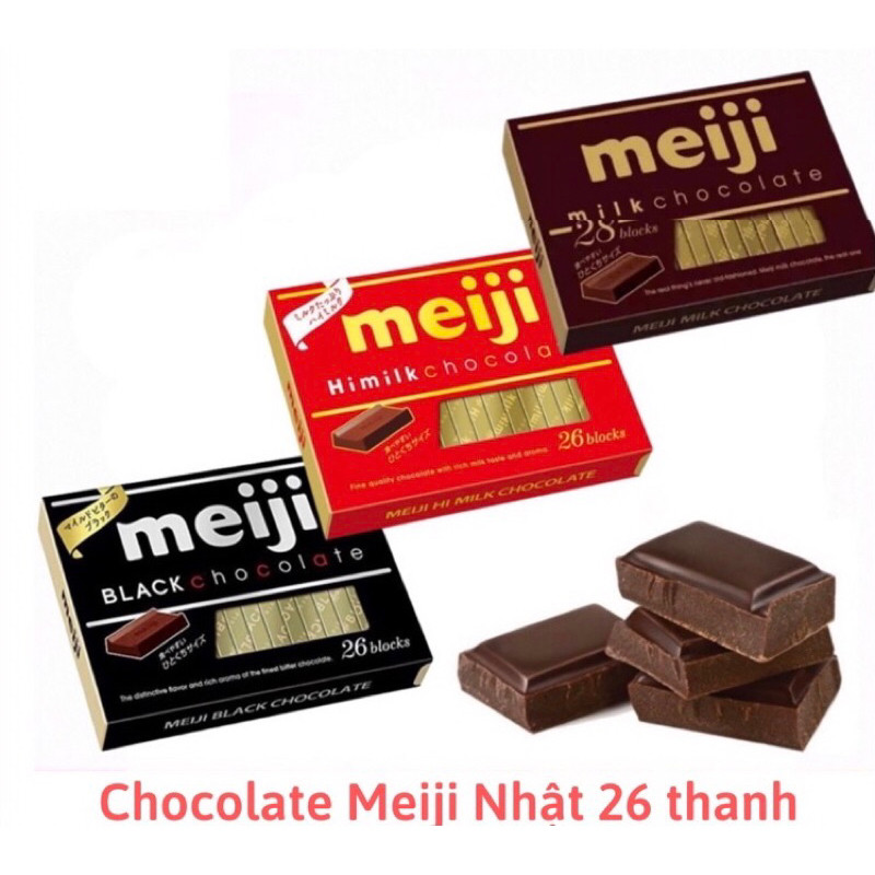 Socola Đen/ Socola Sữa Meiji 120g/26 Thỏi