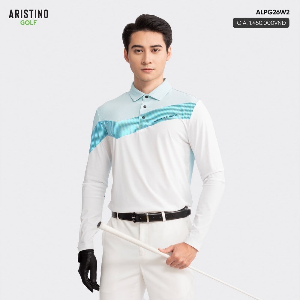 ARISTINO Golf Áo polo golf dài tay ALPG26W2