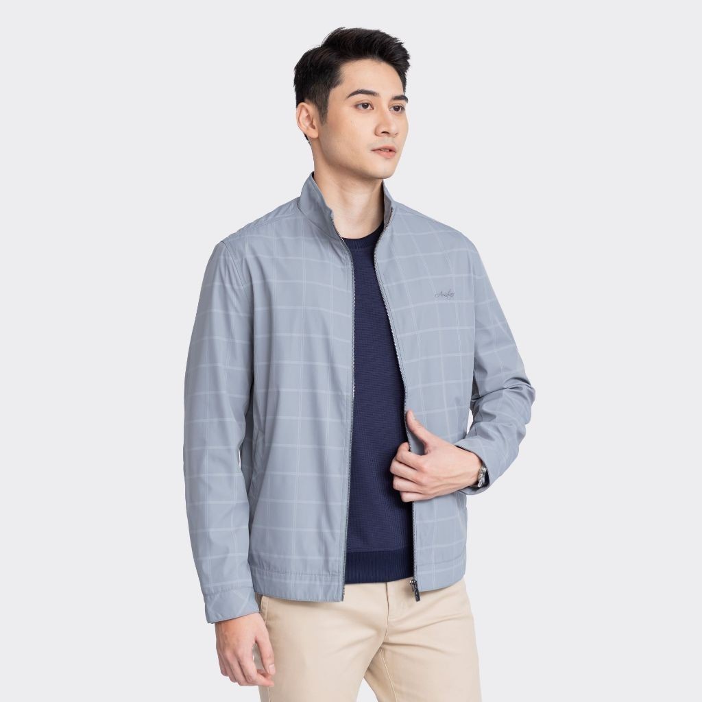 Aristino- Áo Khoác Gió Hai Lớp Nam Form Regular Fit Suông Nhẹ- AJK050W3