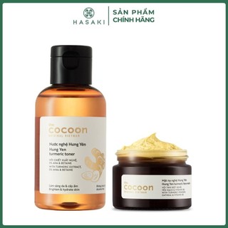  Combo Cocoon Nước Cân Bằng & Mặt Nạ Từ Nghệ Hưng Yên 140ml+30ml Hasaki Sản Phẩm Chính Hãng 