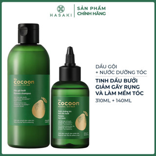 Combo Cocoon Dầu Gội 310ml & Nước Dưỡng Tóc Tinh Dầu Bưởi 140ml Hasaki Sản Phẩm Chính Hãng