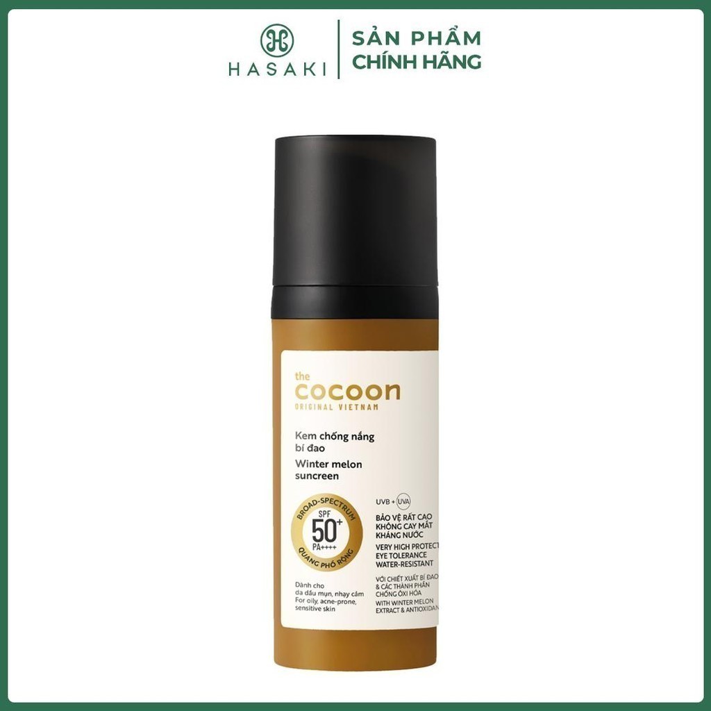 [DAILY] Kem Chống Nắng Cocoon Bí Đao Quang Phổ Rộng 50ml- Hasaki Sản Phẩm Chính Hãng