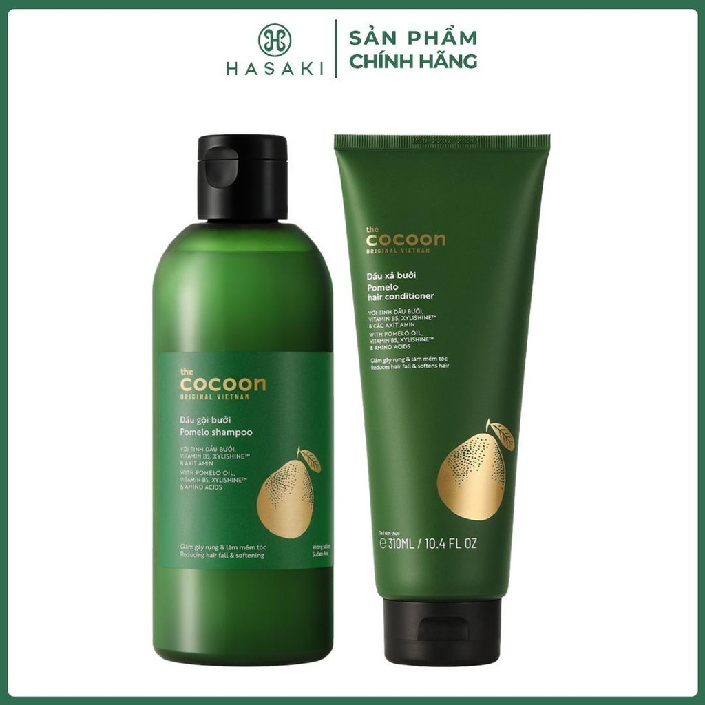 [DAILY] Bộ Gội Xả Bưởi Cocoon Giảm Gãy Rụng Tóc (310ml/chai) - Hasaki - Hàng Chính Hãng