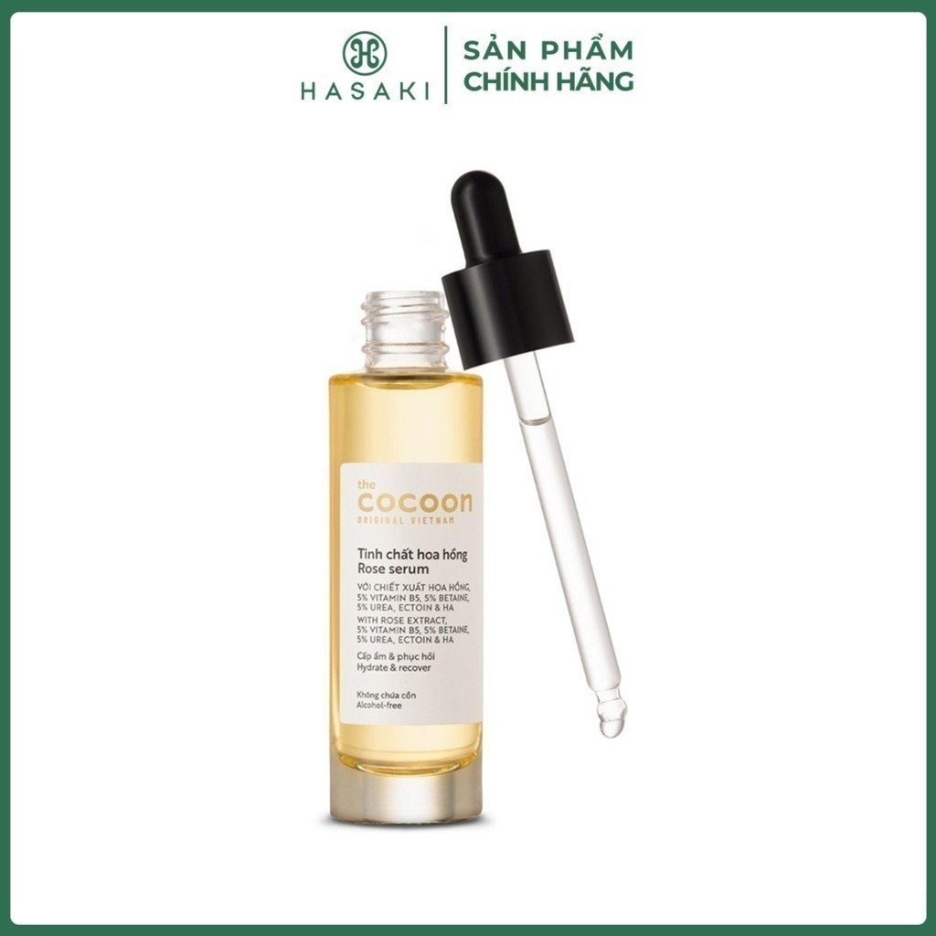 Tinh Chất Cocoon Cấp Nước & Cấp Ẩm Sâu Từ Hoa Hồng 30ml Hasaki Sản Phẩm Chính Hãng