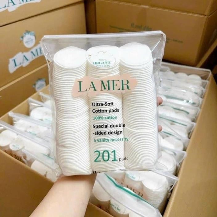 (Combo 2 Gói) Tẩy Trang Lamer 201 Miếng 100% Cotton Mềm Mịn Lamer Chính Hãng pvt