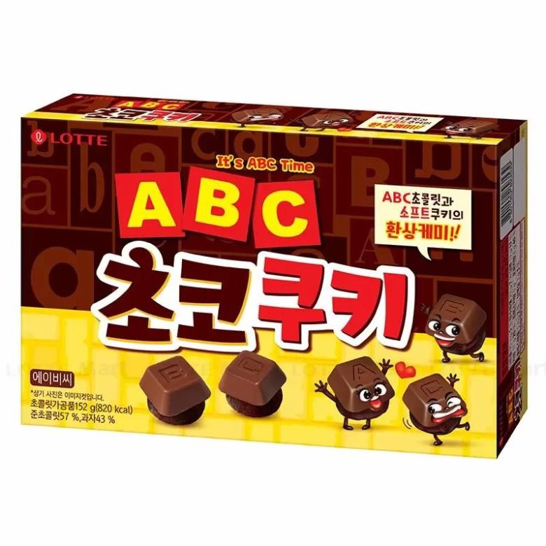 Bánh Socola Cookie Sữa ABC Lotte Hộp 152g/Bánh Socola Cookie Sữa ABC Lotte Hộp 130g