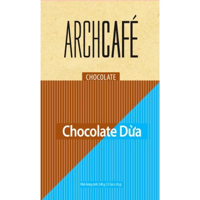 ARCHCAFE CHOCOLATE DỪA- CÀ PHÊ SÔ CÔ LA DỪA 240G ( 12 GÓI x 12G)