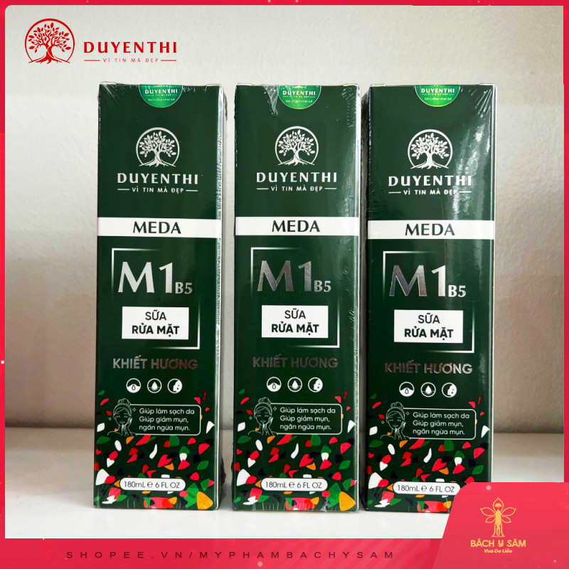 Sữa Rửa Mặt Duyên Thị Meda M1 B5 Tạo Bọt Dành Cho Mọi Loại Da (180ML)