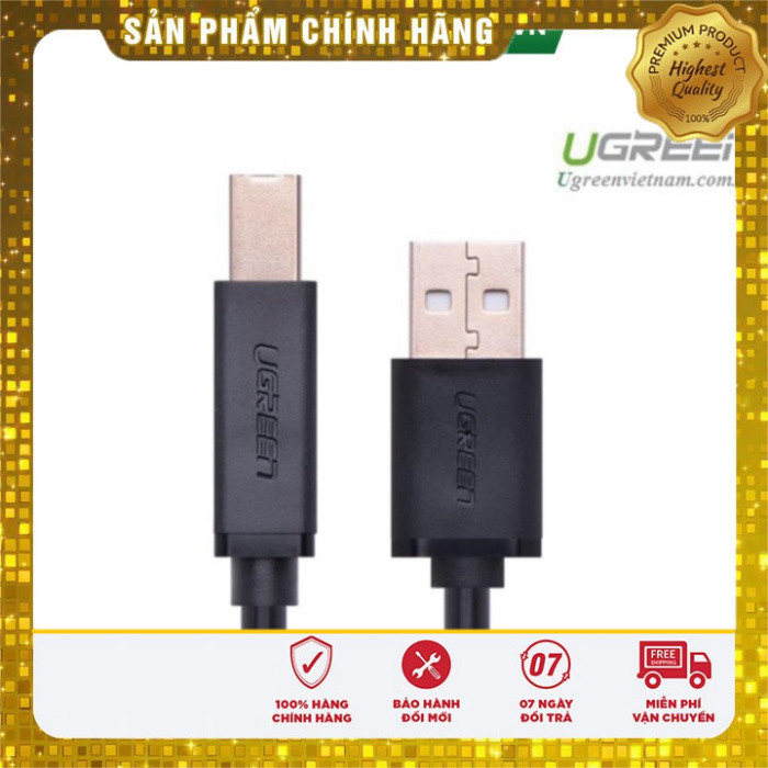 Cáp USB máy in dài 5m Ugreen 10352 chống nhiễu mạ vàng chính hãng