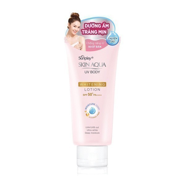 Lotion Chống Nắng Dưỡng Thể Trắng Mịn Skin Aqua UV Body Whitening Lotion 150Gr