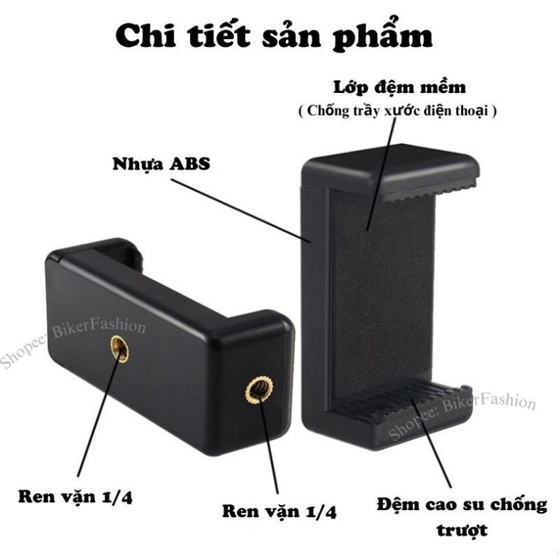 Bộ Kẹp Điện Thoại Dán Lên Mặt Đồng Hồ Xe Máy, Đế Cài Dễ Dàng Tháo Lắp Kèm Keo 3m