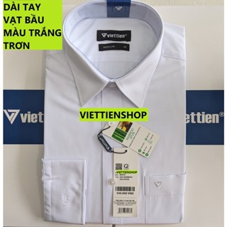 (DÁNG KHÔNG ÔM) ÁO SƠ MI VIỆT TIẾN NGẮN TAY VÀ DÀI TAY MÀU TRẮNG