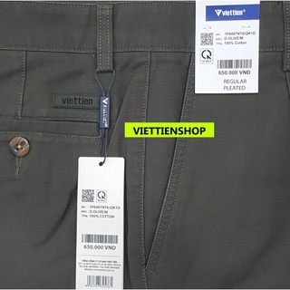(6067 KKR) QUẦN KAKI VIỆT TIẾN CÓ LY (KO ÔM - REGULAR)