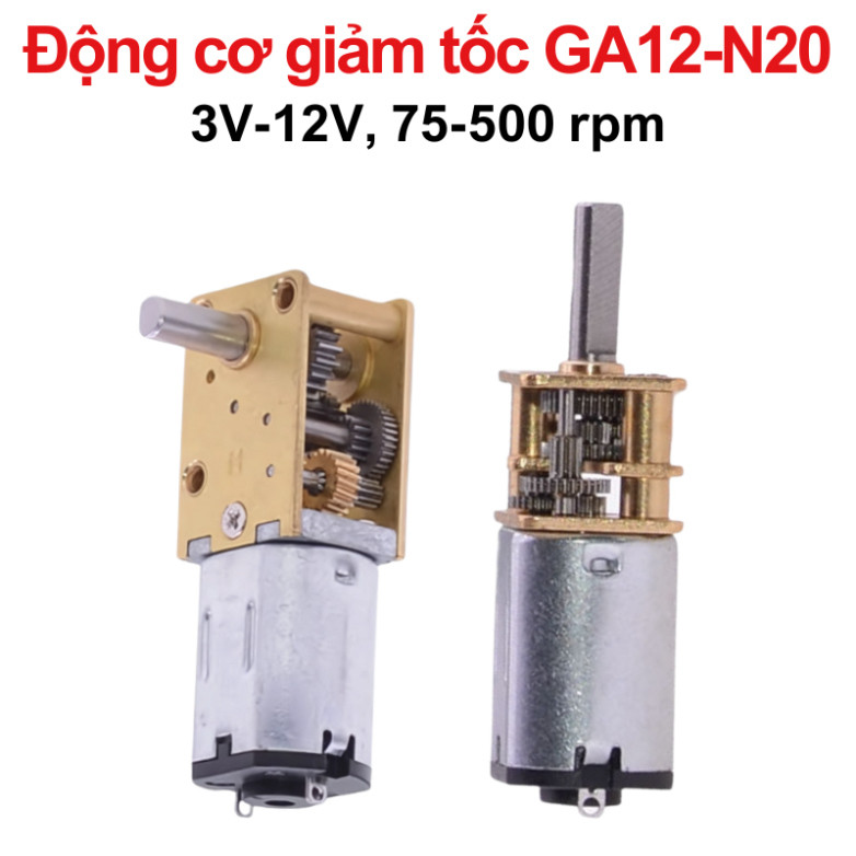 Động cơ giảm tốc JGA12-N20 điện áp 3V-6V nhiều tốc độ