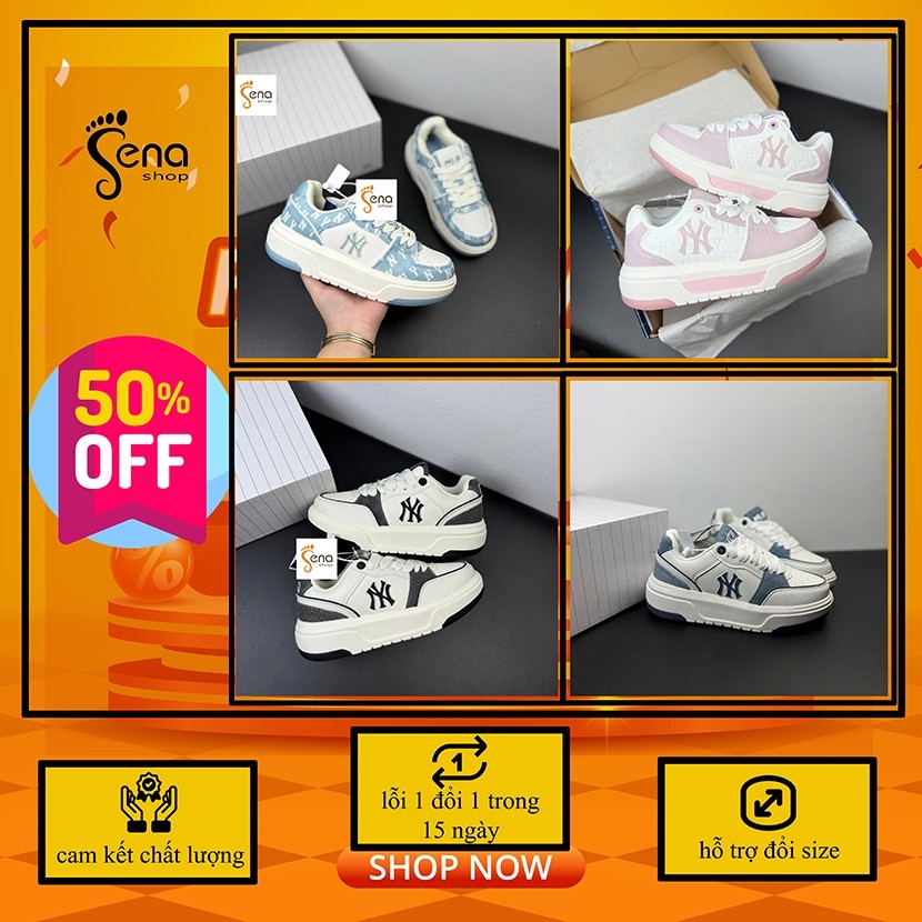 [ SALE OFF ] Giày thể thao mIB NY 2025 chữ nổi 4 màu phong cách Hàn Quốc