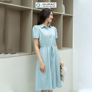Đầm nữ GUMAC suông rút dây eo  DD08026