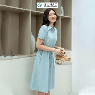 Đầm nữ GUMAC suông rút dây eo  DD08026