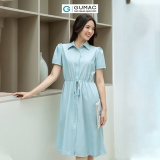 Đầm nữ GUMAC suông rút dây eo  DD08026