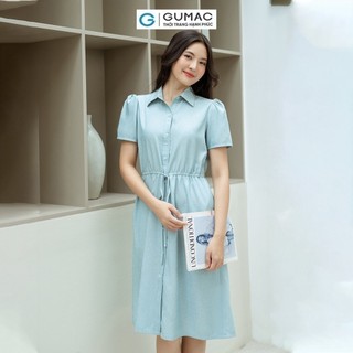 Đầm nữ GUMAC suông rút dây eo  DD08026