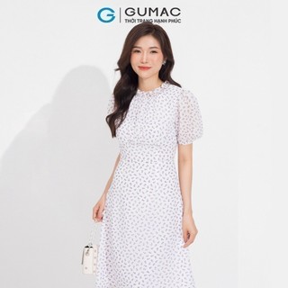Đầm nữ GUMAC cổ bèo nhún  DD05087