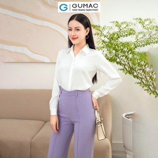 Áo sơ mi nữ GUMAC lụa gân AD11037 