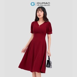 Đầm nữ GUMAC kiểu nút ngọc  DC12070