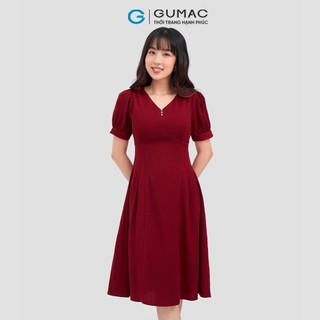 Đầm nữ GUMAC kiểu nút ngọc  DC12070