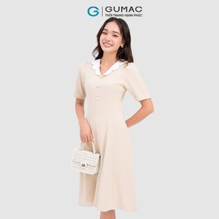 Đầm nữ GUMAC xòe phối cổ  DC10020