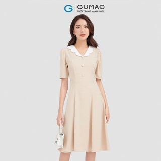 Đầm nữ GUMAC xòe phối cổ  DC10020