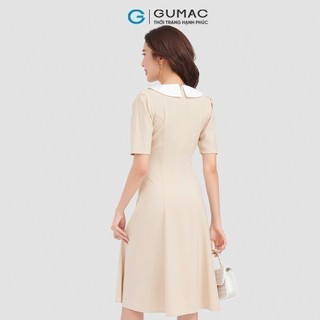 Đầm nữ GUMAC xòe phối cổ  DC10020