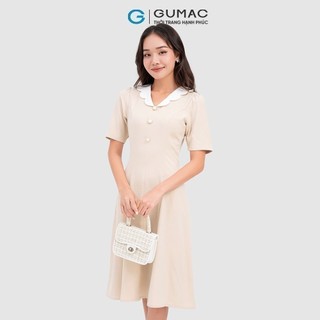 Đầm nữ GUMAC xòe phối cổ  DC10020