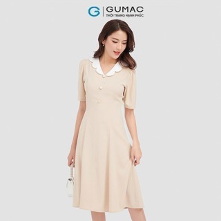 Đầm nữ GUMAC xòe phối cổ  DC10020