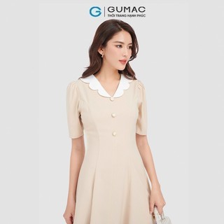 Đầm nữ GUMAC xòe phối cổ  DC10020