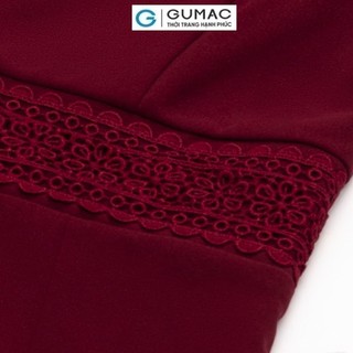 Đầm nữ GUMAC phối ren bản eo  DC12077